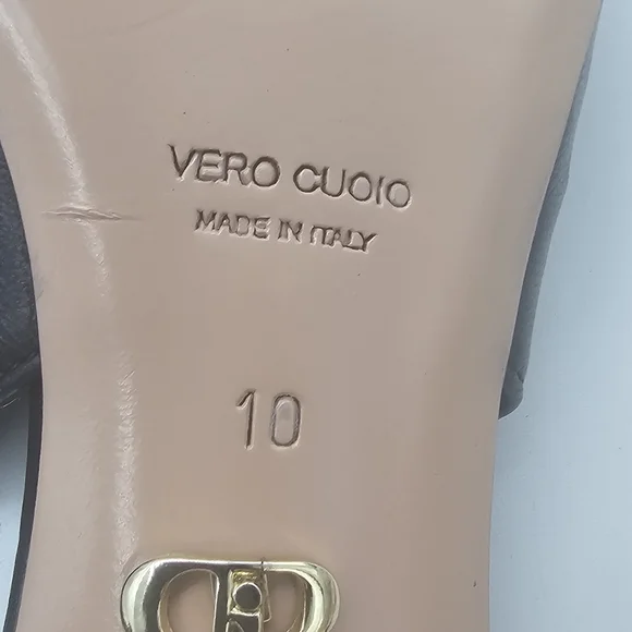 Beautiisoles Flynn Perforated Slingback Heels Women's 10 Black - Picture 9 of 11